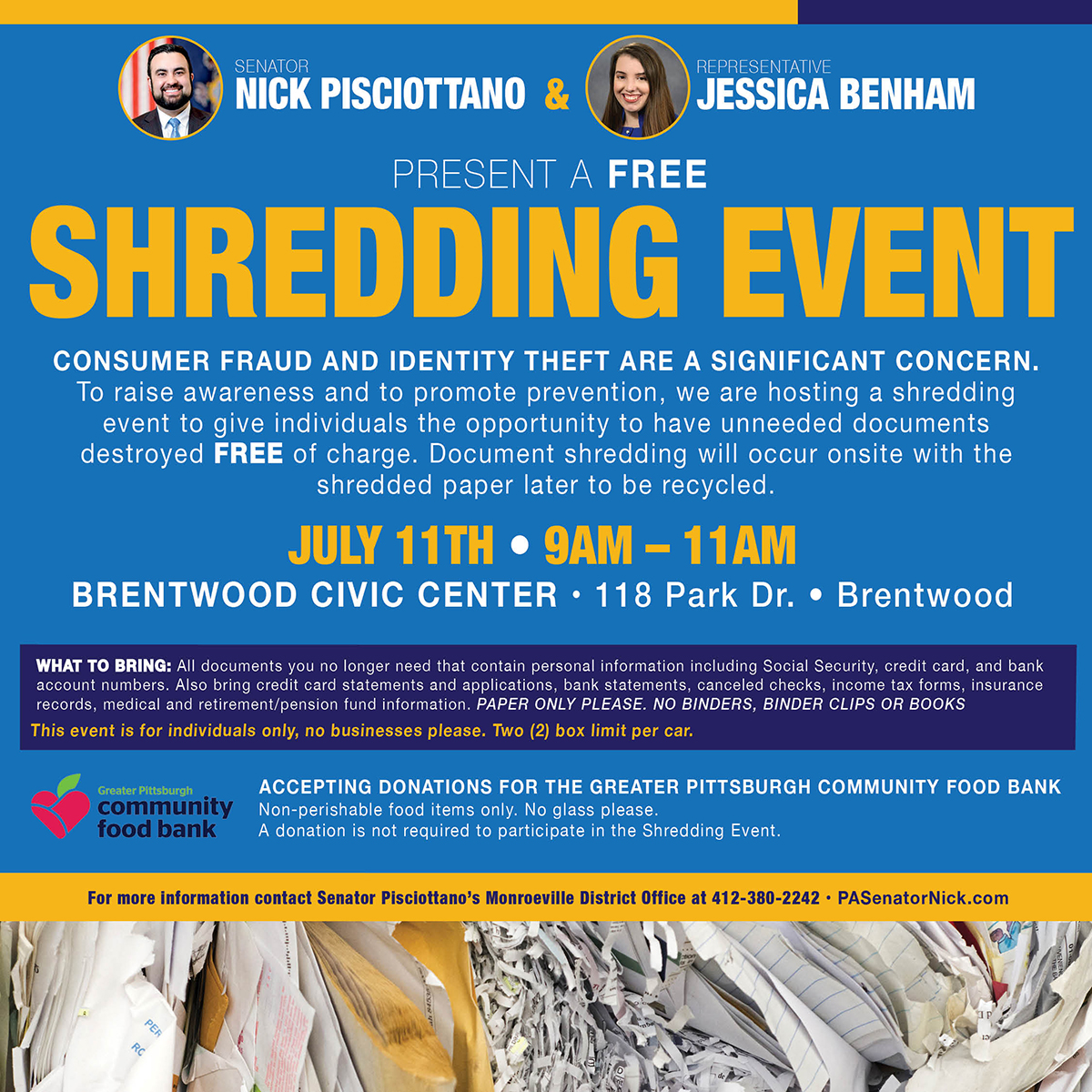 Shredding Event - July 11, 2026