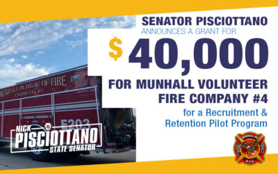Senator Nick Pisciottano Announces $40,000 Grant for Munhall VFC #4 Recruitment and Retention Pilot Program