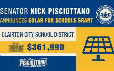 Senator Nick Pisciottano Announces Over $360,000 in Solar for Schools Grant for Clairton City School District